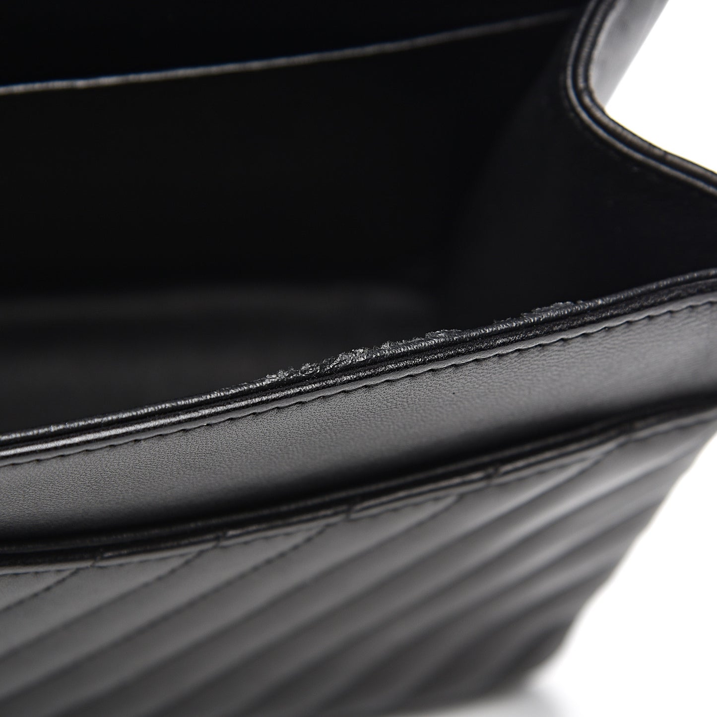 Lambskin Chevron Quilted Jumbo Double Flap So Black