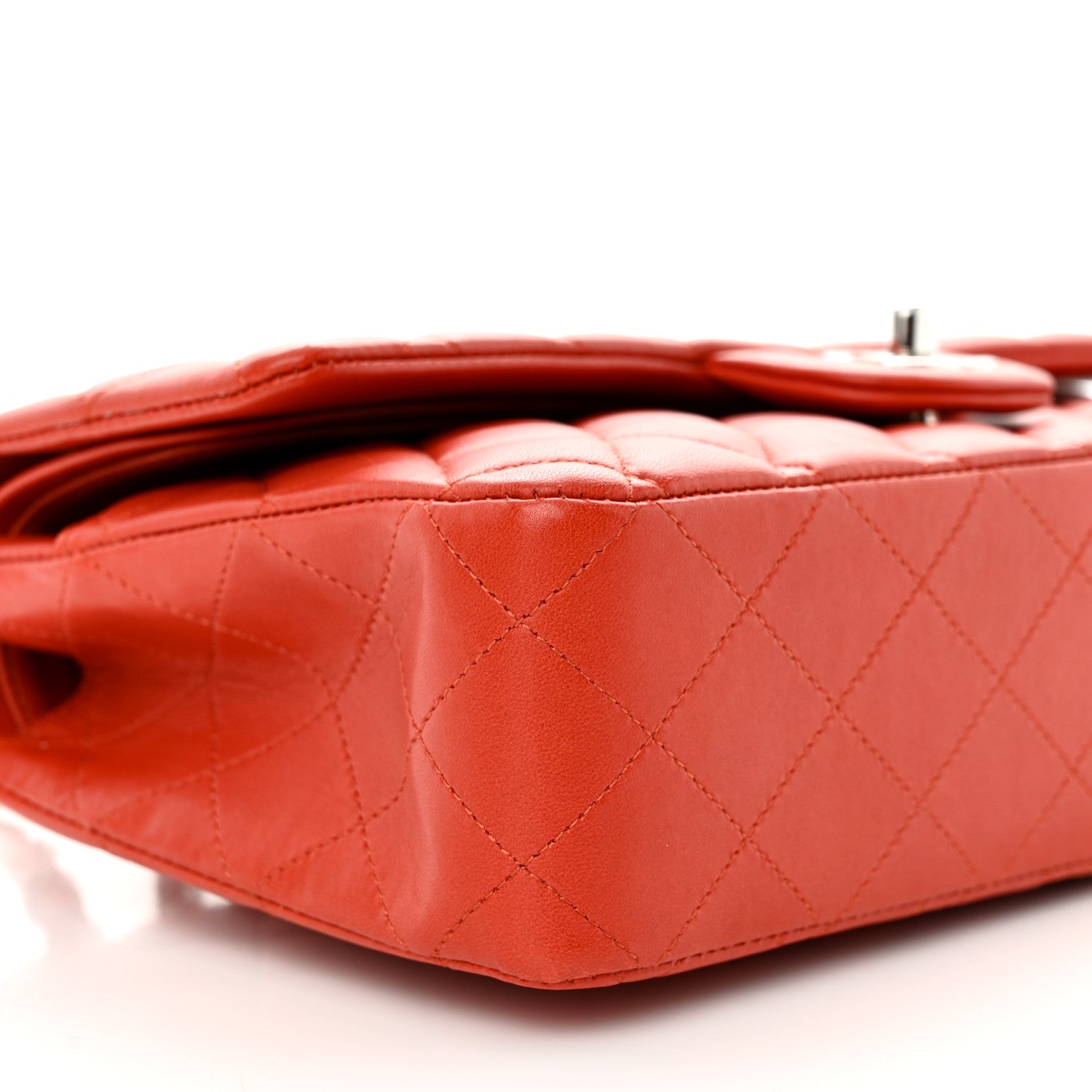 Chanel Lambskin Quilted Medium Double Flap Red 9 of 10