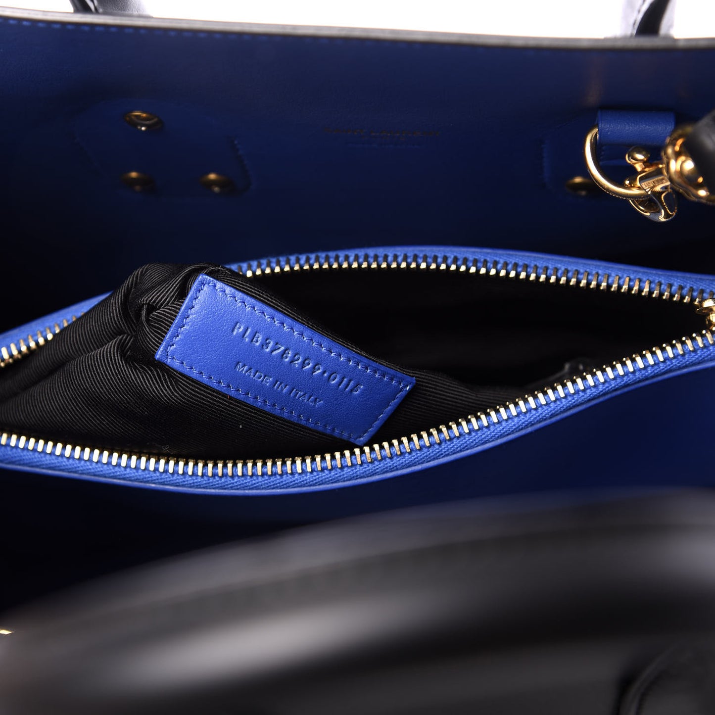 Calfskin Small Sac De Jour Black Blue Majorelle