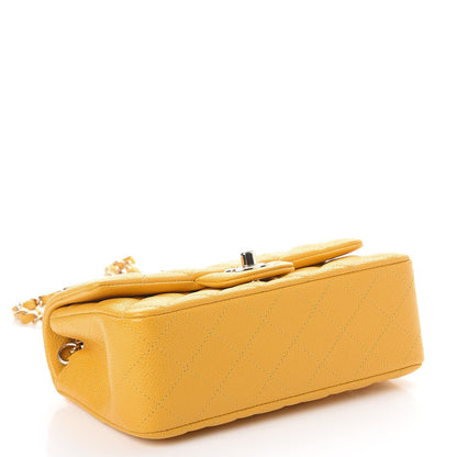 Chanel Caviar Quilted Mini Rectangular Flap Yellow 4 of 8