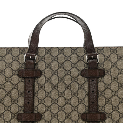Gucci GG Supreme Monogram Textured Dollar Calfskin Small Detail Tote Beige Ebony New Acero 8 of 10