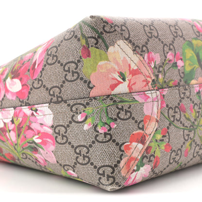 Gucci GG Supreme Monogram Blooms Medium Reversible Tote Beige Multicolor Dry Rose 8 of 12