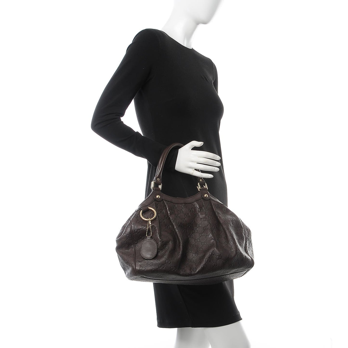 Guccissima Medium Sukey Tote Chocolate