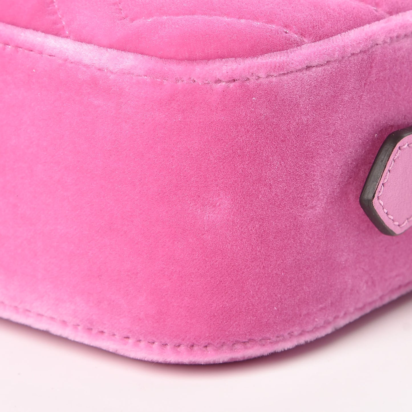 Velvet Matelasse Marquise Crystals Mini GG Marmont Chain Shoulder Bag Malva