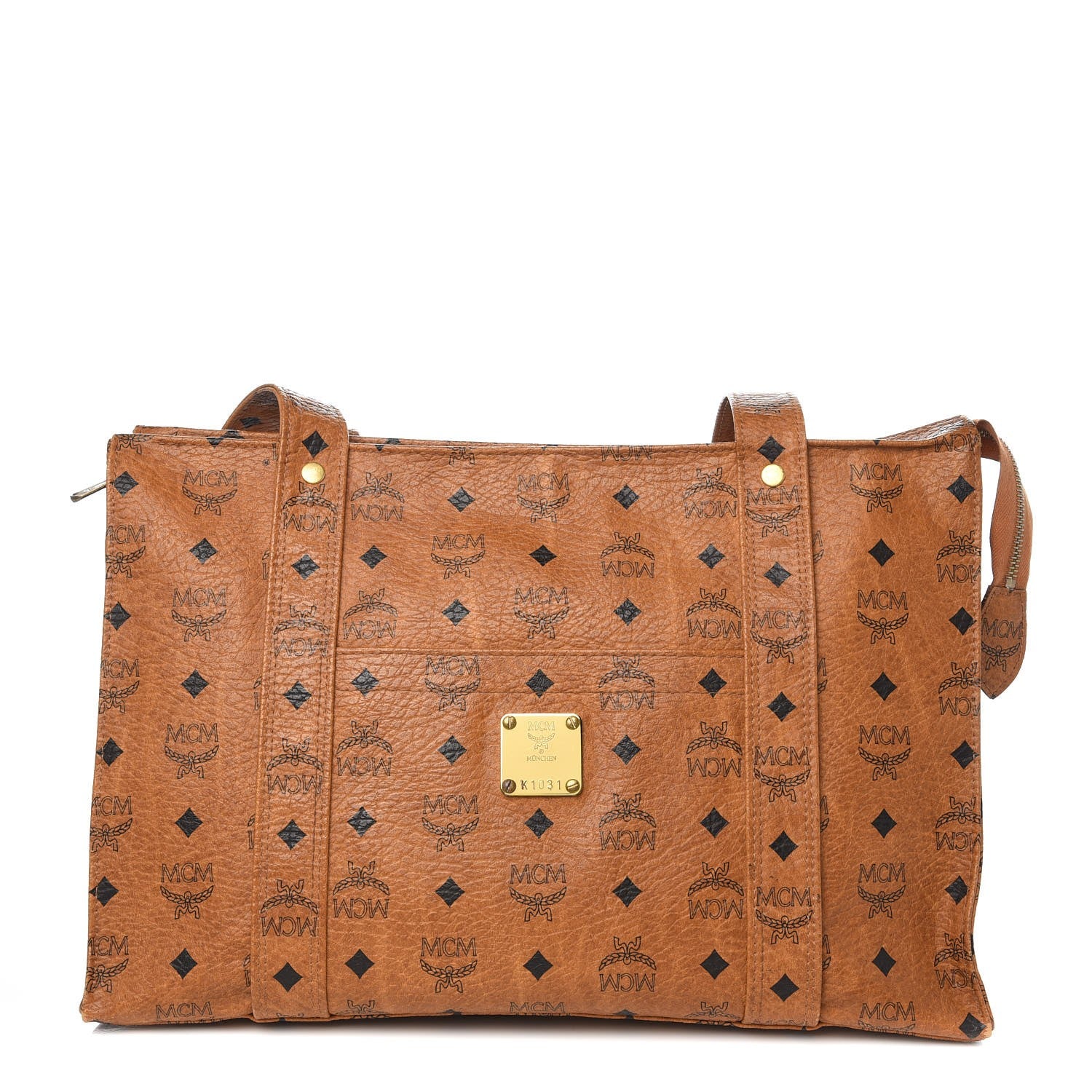 MCM Visetos Shoulder Bag Cognac 1 of 11
