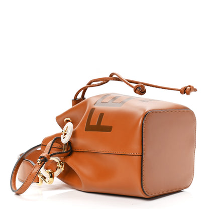 Fendi Vitello King F is Fendi Logo Embossed Mini Mon Tresor Bucket Bag Cuoio 2 of 4