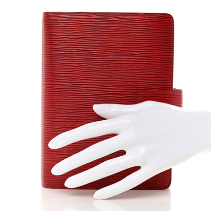 Louis Vuitton Epi Medium Ring Agenda Cover Rouge 3 of 8
