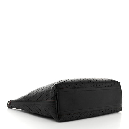 Chanel Perforated Grained Calfskin Large Shopping Tote Black 5 of 12