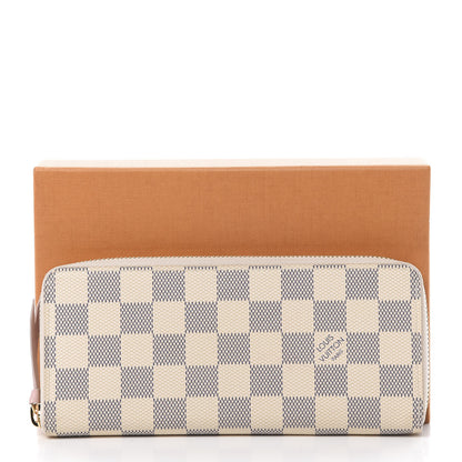 Louis Vuitton Damier Azur Clemence Wallet Rose Ballerine 11 of 11