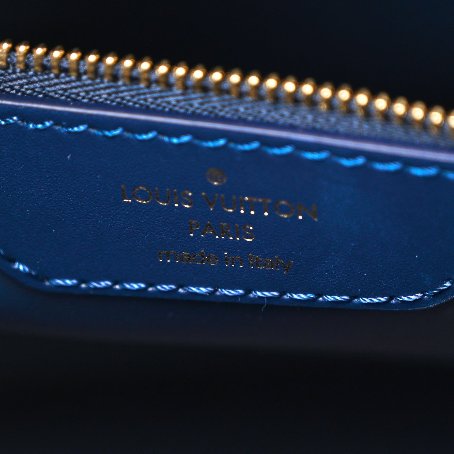 Louis Vuitton Lambskin Malletage Alma GM Navy Blue 6 of 10