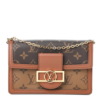 Louis Vuitton Reverse Monogram Dauphine Chain Wallet 1 of 8