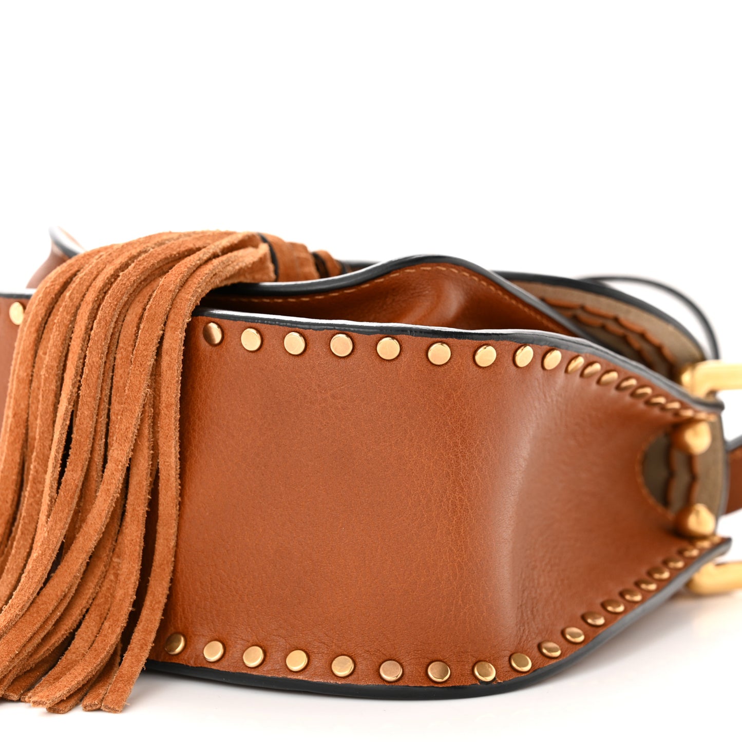 Calfskin Braided Mini Hudson Shoulder Bag Caramel