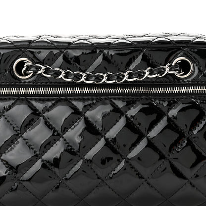 Chanel Patent Quilted Bowler Bag Black 8 of 10