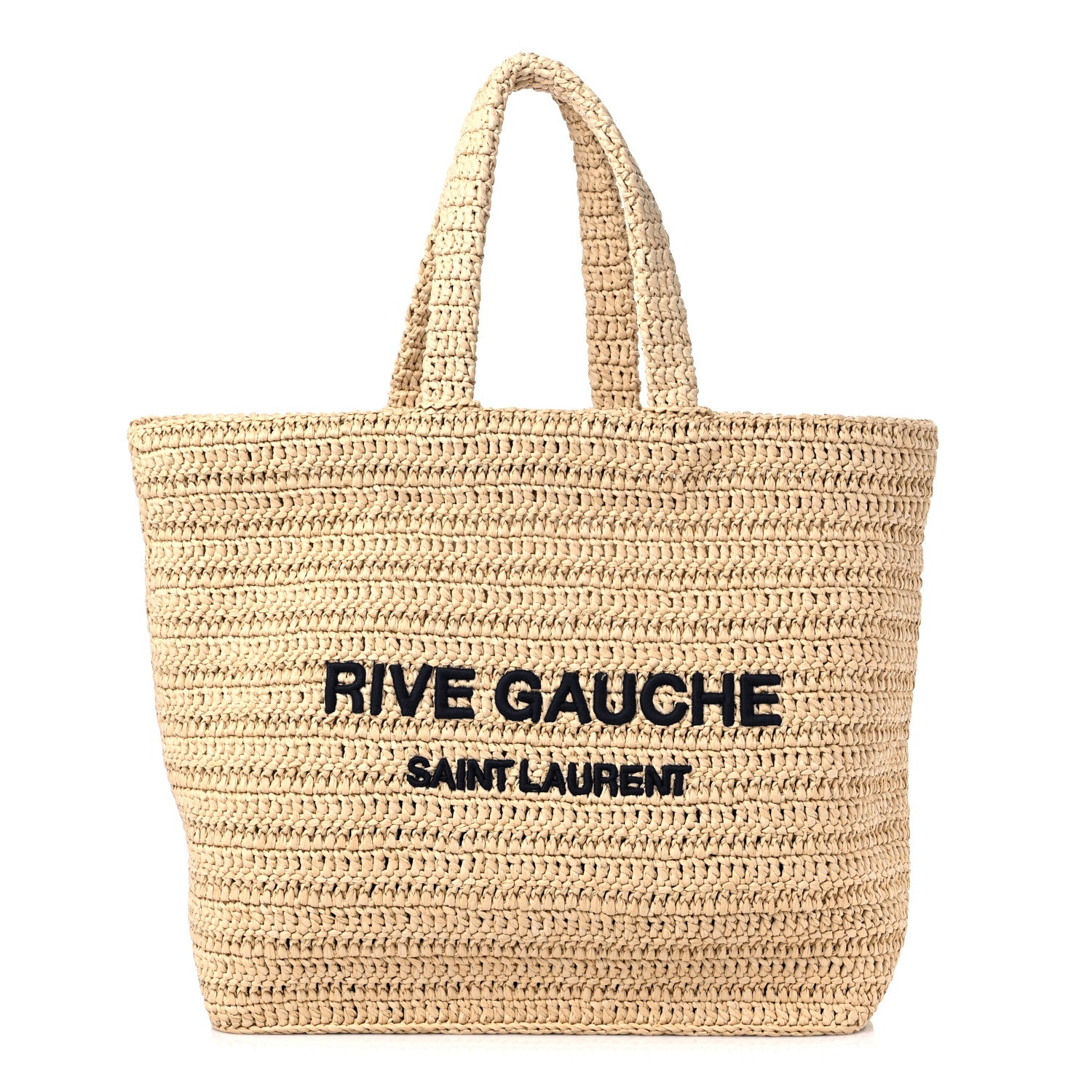 Saint Laurent Raffia Rive Gauche Tote Natural 1 of 9