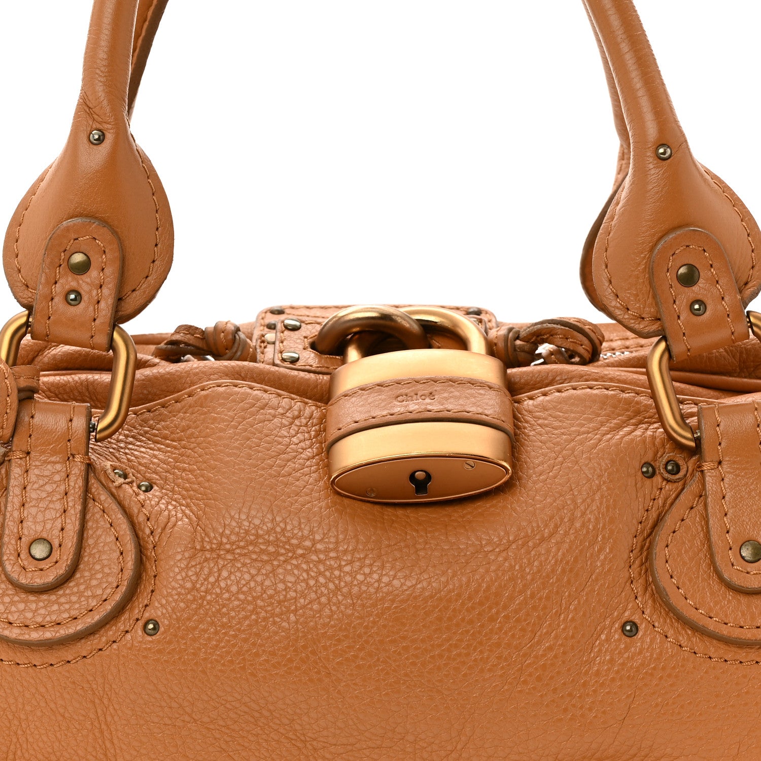 Chloe Calfskin Large Paddington Satchel Beige 8 of 10