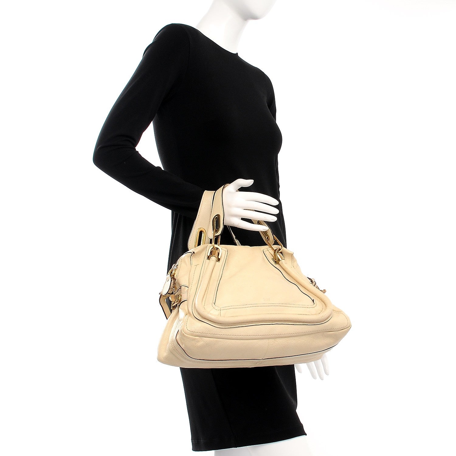 Chloe Calfskin Medium Paraty Beige 3 of 9