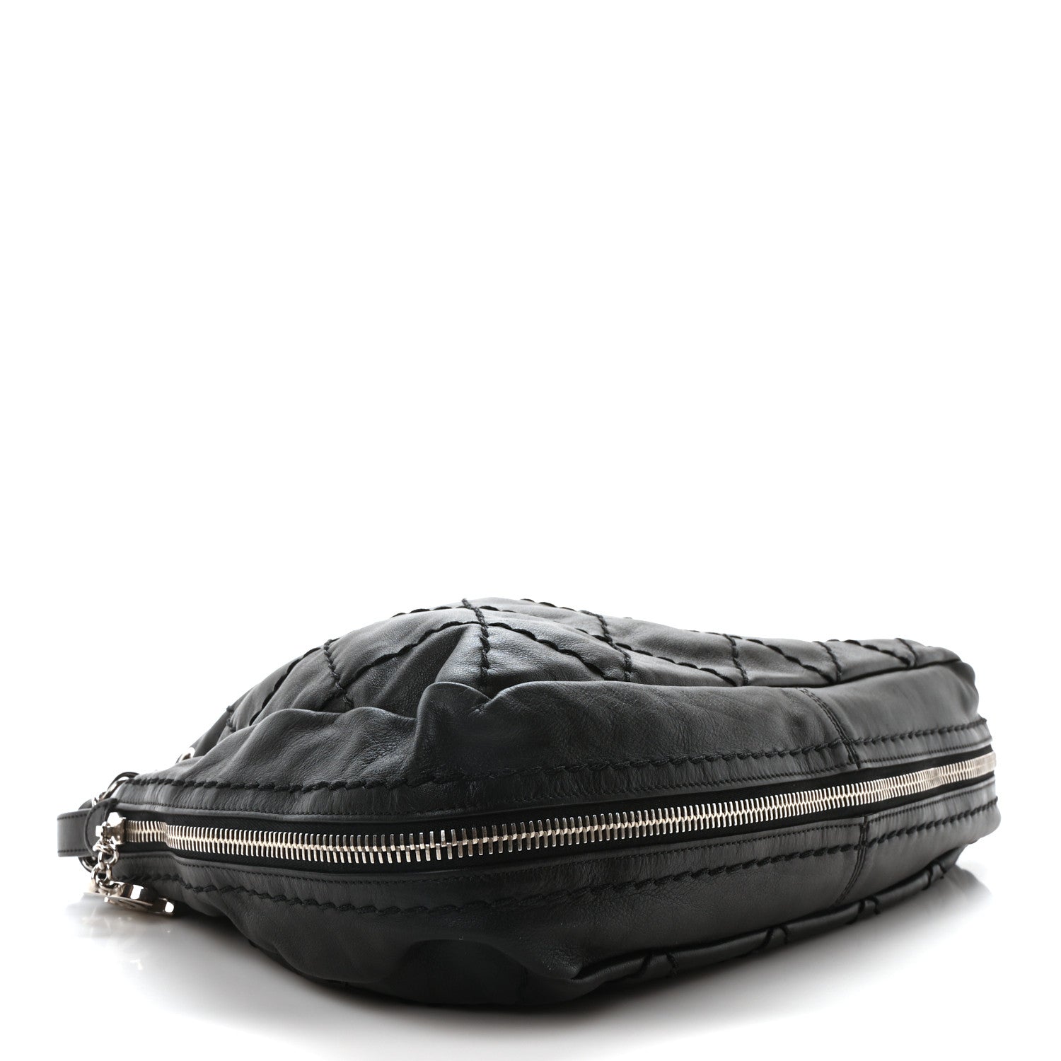 Chanel Lambskin Stitched Expandable Tote Black 4 of 10