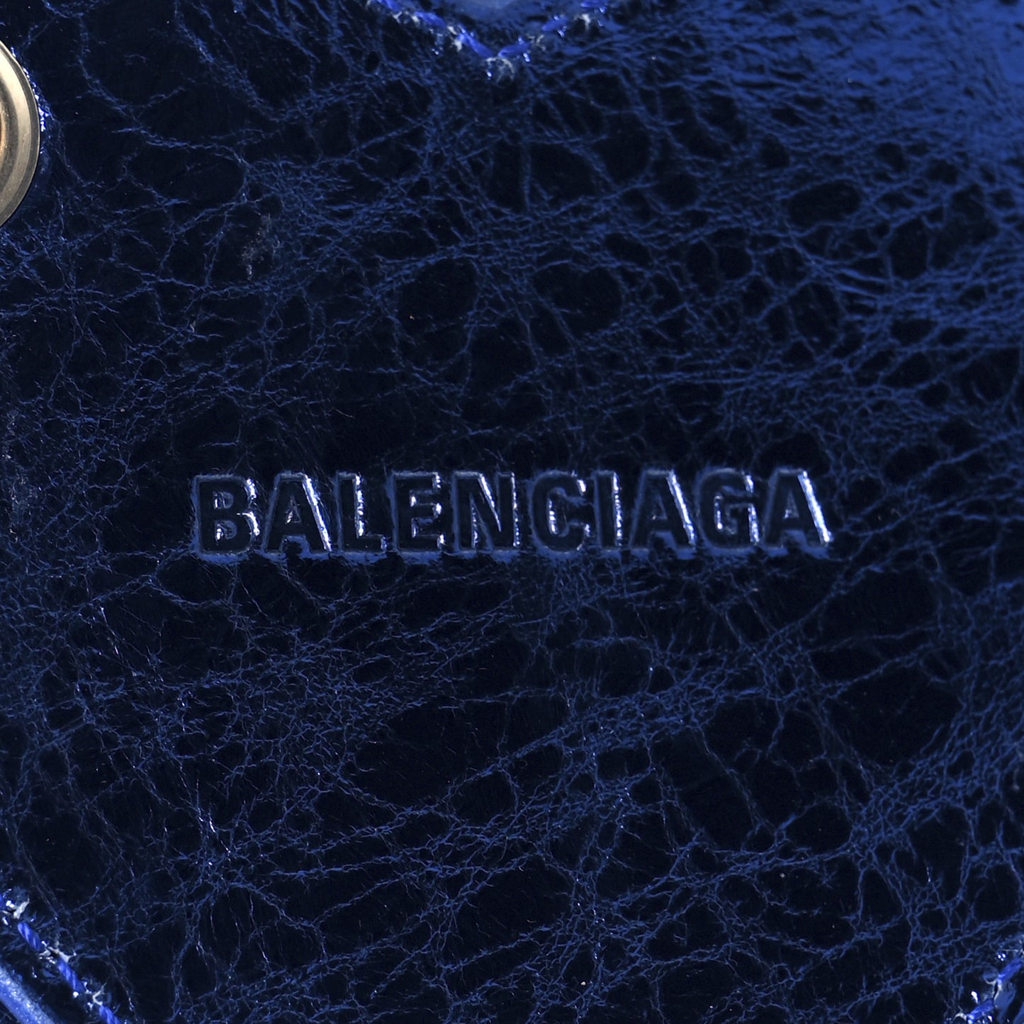 Metallic Arena Agneau Le Cagole Shoulder Bag XS Blue