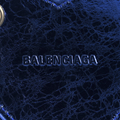 Balenciaga Metallic Arena Agneau Le Cagole Shoulder Bag XS Blue 9 of 12