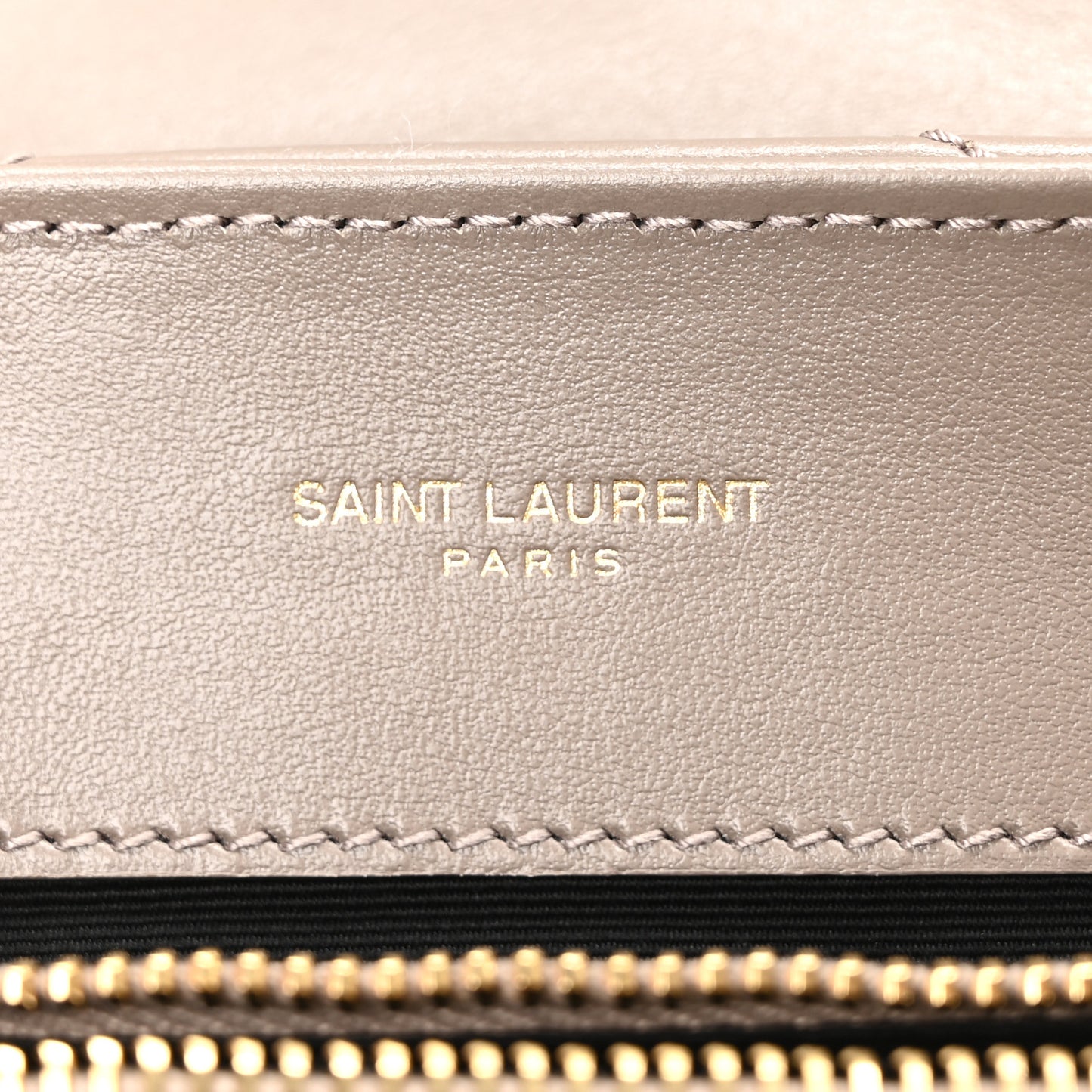 Calfskin Y Quilted Monogram Small Loulou Chain Satchel Greyish Brown