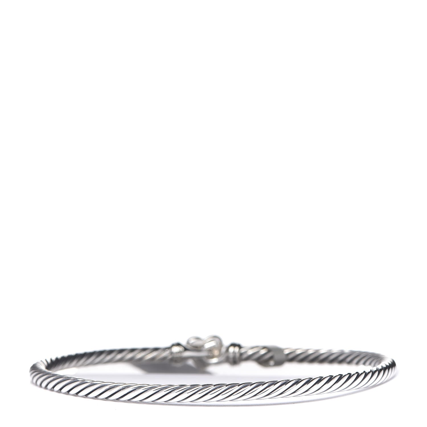 David Yurman Sterling Silver 18K Yellow Gold 3mm Cable Collectibles Heart Bracelet 2 of 4