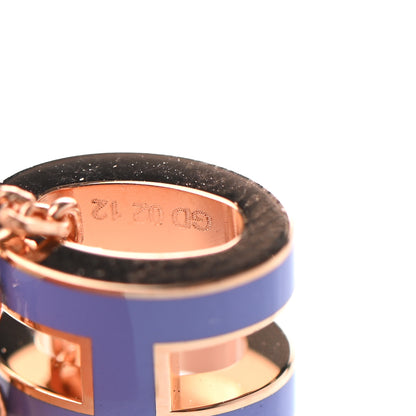 Hermes Rose Gold Mini Pop H Pendant Necklace Lilas 6 of 8