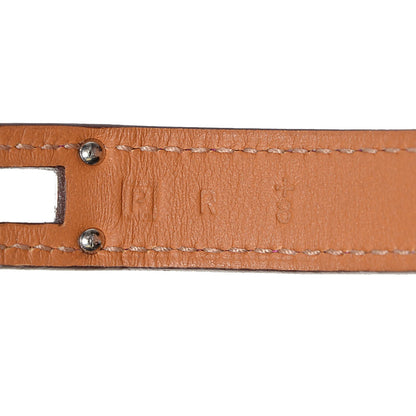 Hermes Shiny Alligator Kelly Double Tour Bracelet Rose Scheherazade Small 6 of 8