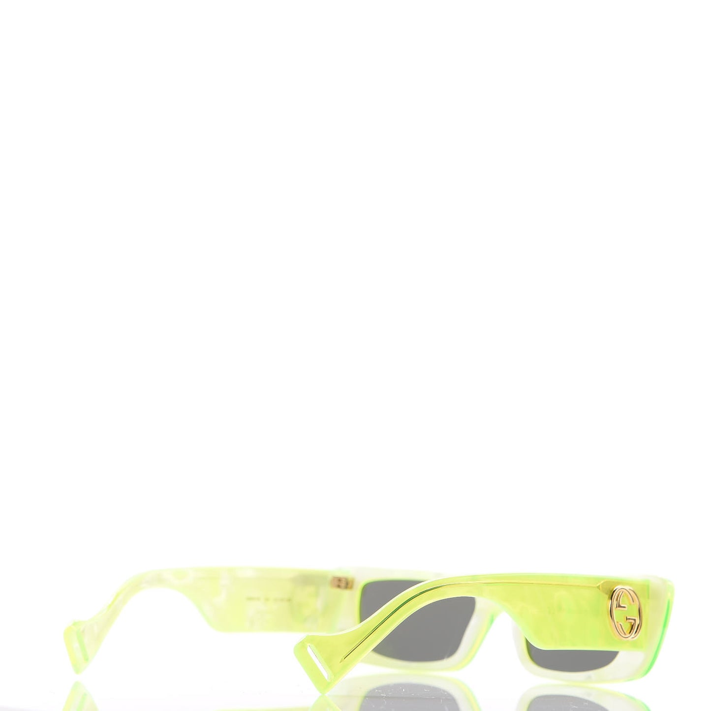 Acetate Rectangular Sunglasses GG0516S Fluorescent Yellow