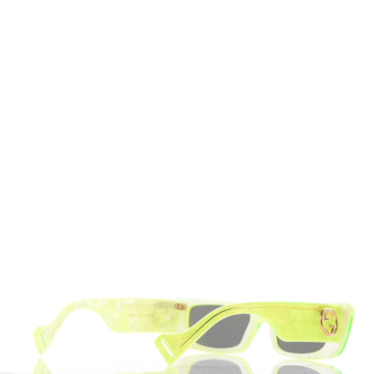 Gucci Acetate Rectangular Sunglasses GG0516S Fluorescent Yellow 3 of 6