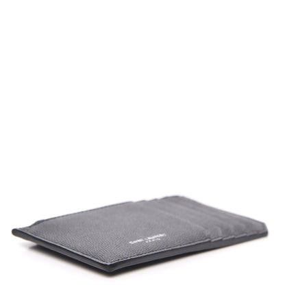 Saint Laurent Grained Calfskin 5 Fragments Zip Pouch Card Holder Black 4 of 8