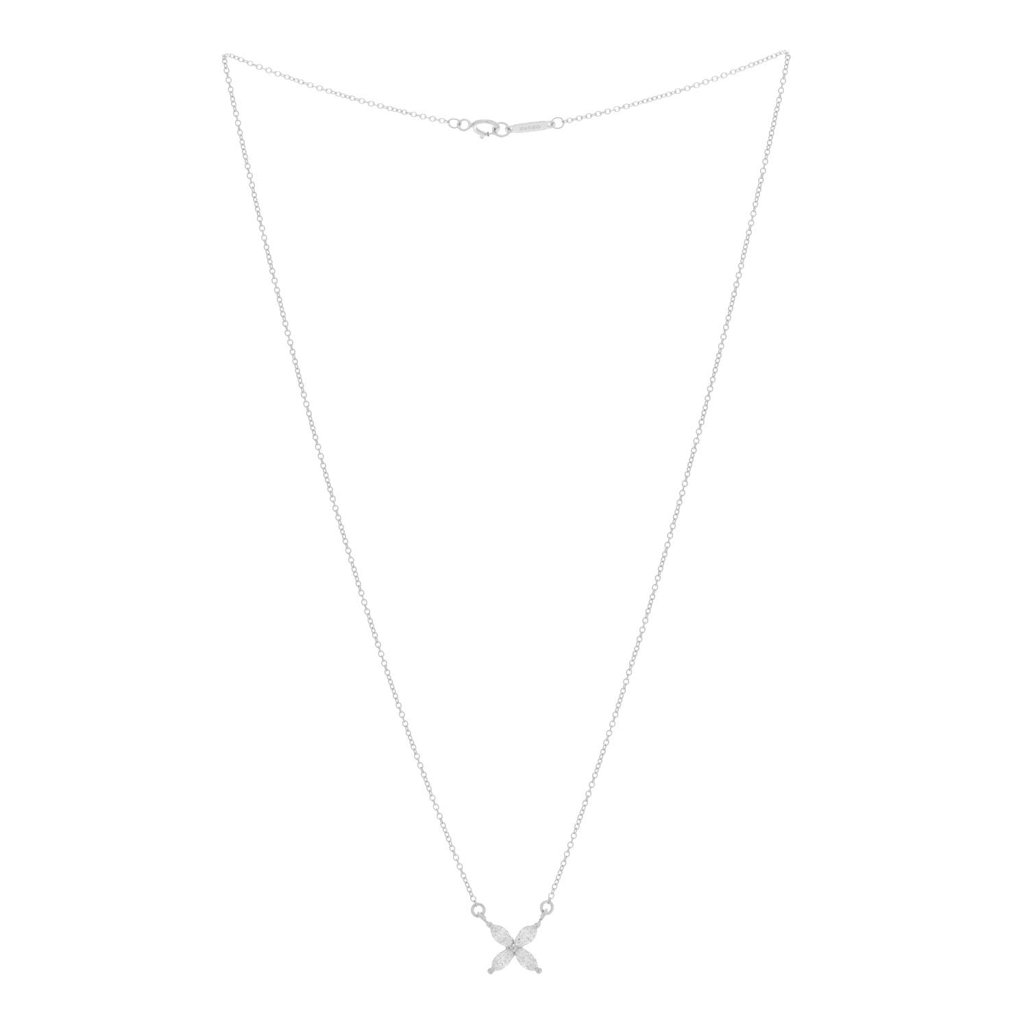 Tiffany Platinum Diamond Medium Victoria Necklace 3 of 6
