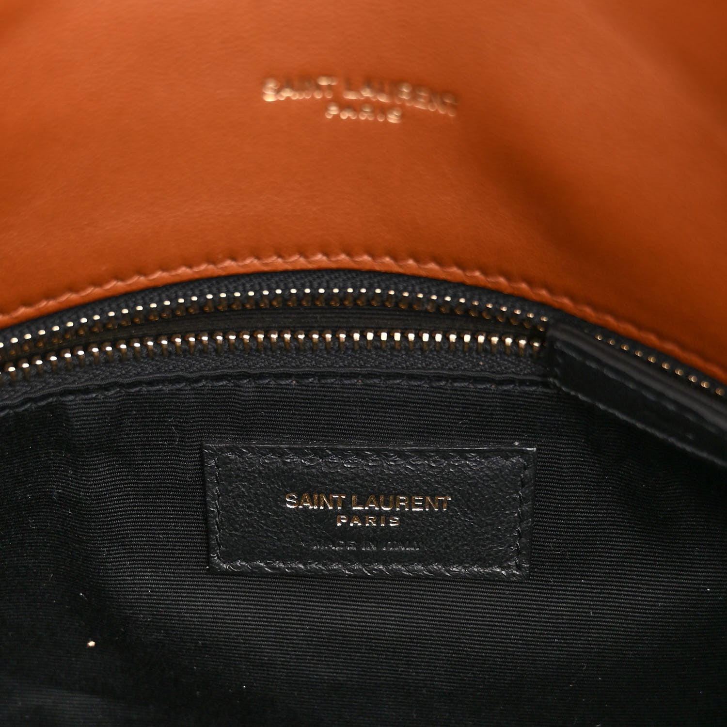 Saint Laurent Lambskin Quilted Small Loulou Puffer Monogram Chain Satchel Dark Honey 6 of 9