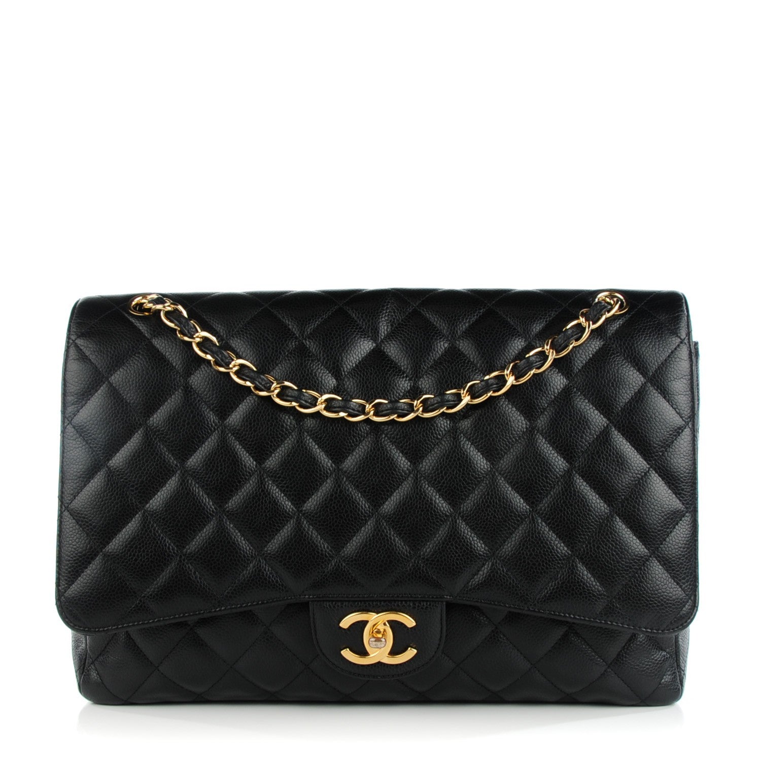 Chanel Caviar Quilted Maxi Double Flap Black 1 of 8