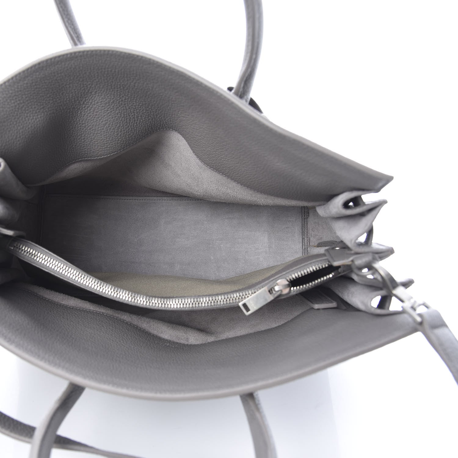 Saint Laurent Grained Calfskin Small Supple Sac De Jour Mouse Grey 5 of 18