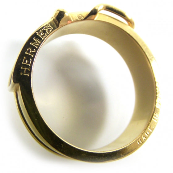 Hermes Belt Buckle Scarf Ring Gold 3 of 5