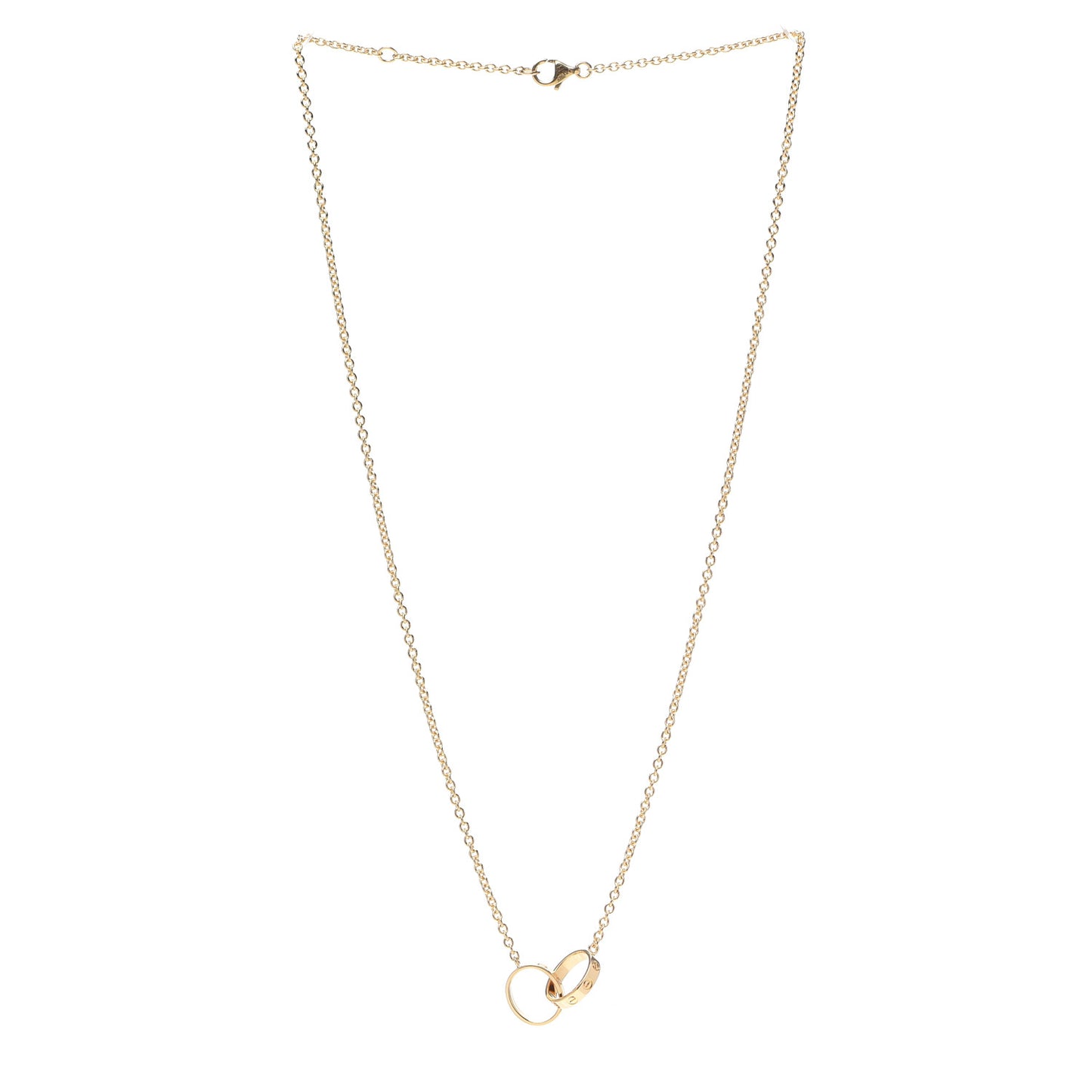 18K Yellow Gold Interlocking LOVE Necklace