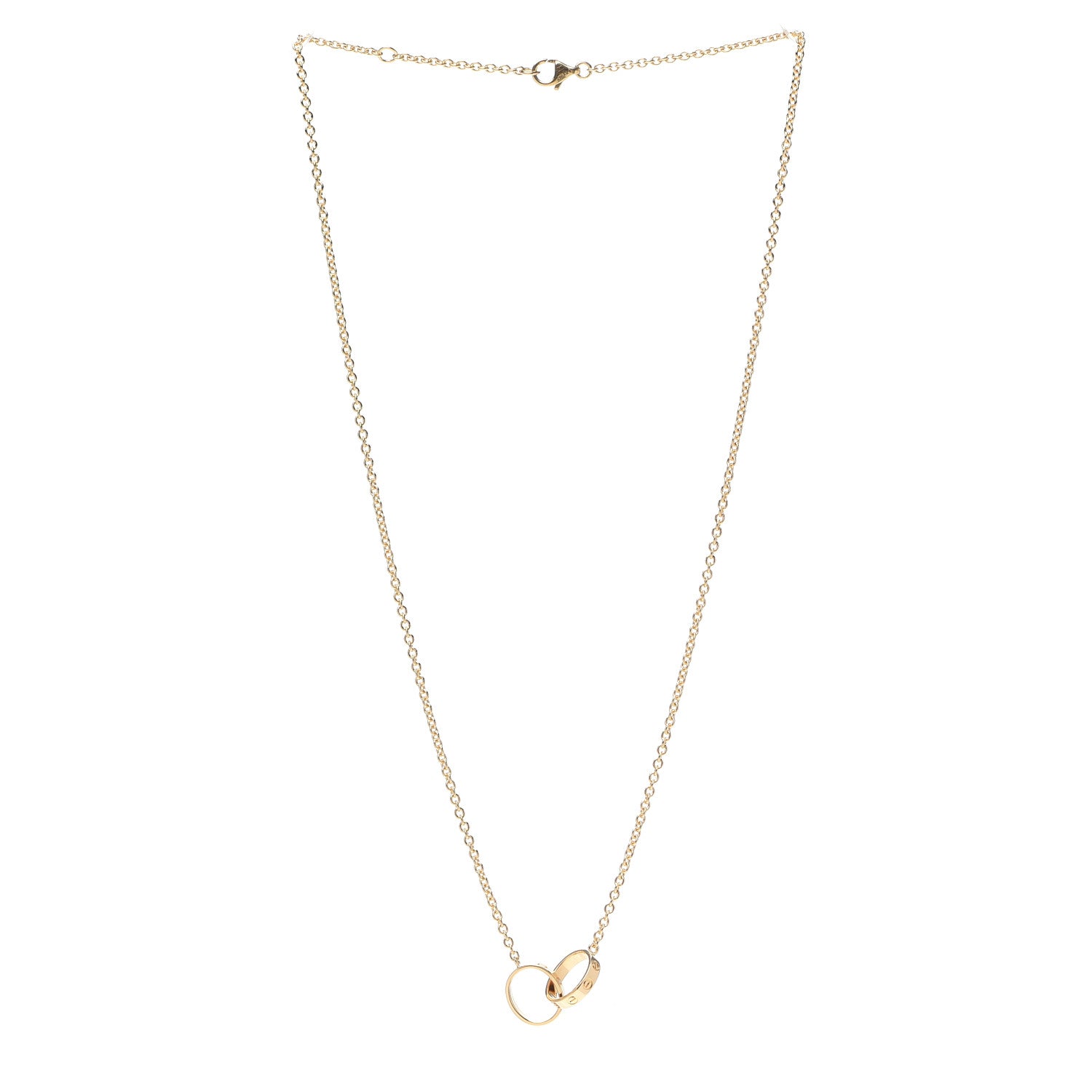 Cartier 18K Yellow Gold Interlocking LOVE Necklace 3 of 7