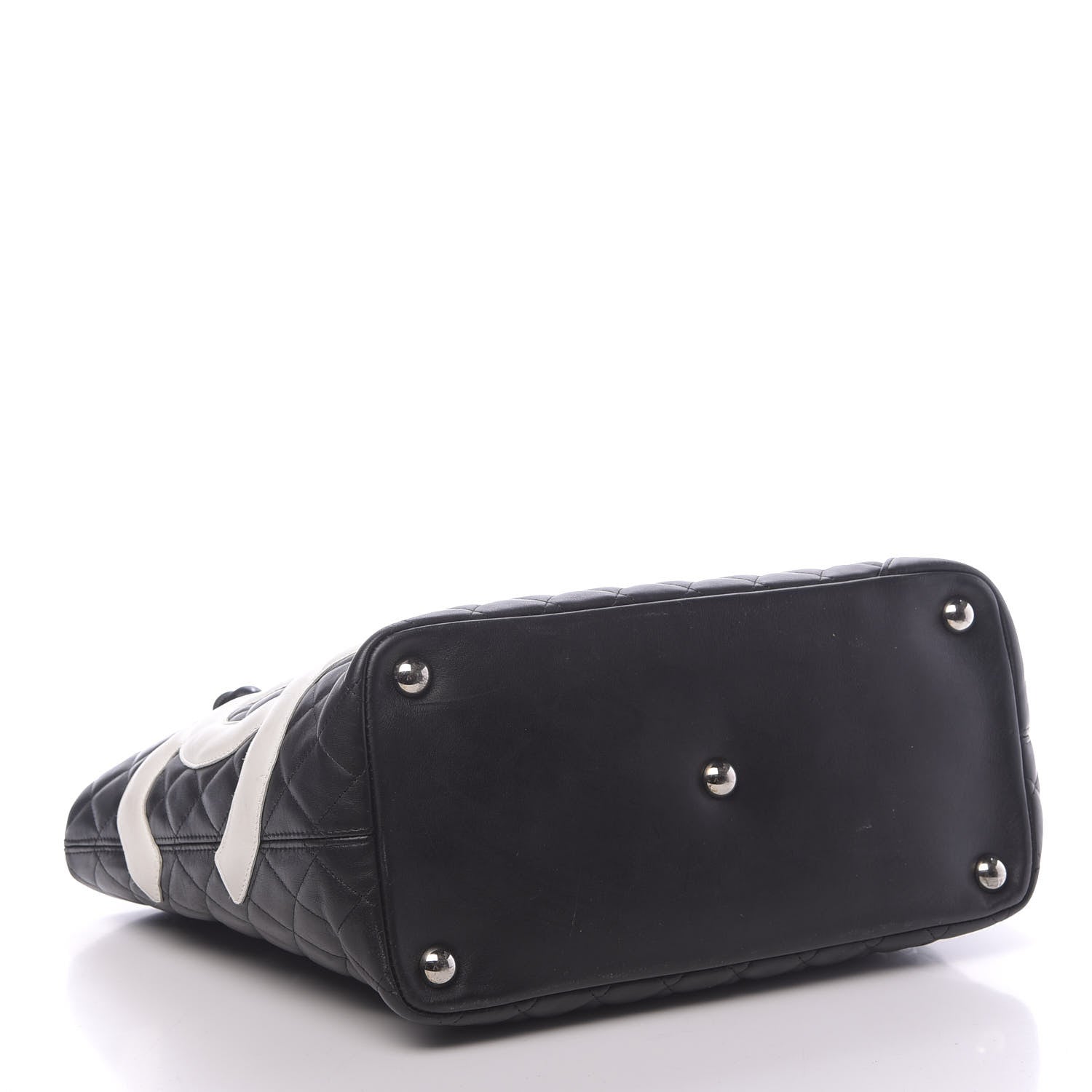 Chanel Calfskin Quilted Large Cambon Tote Black White 4 of 12