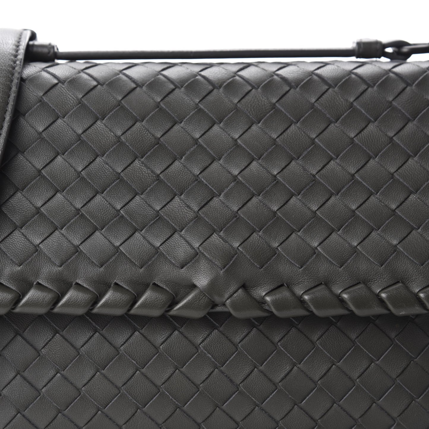 Nappa Intrecciato Baby Olimpia Shoulder Bag Light Grey