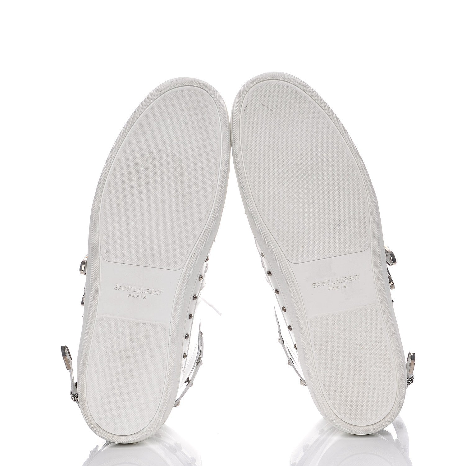 Saint Laurent Calfskin Wolly Spike SL/08H High Top Sneakers 47.5 White 12 of 15