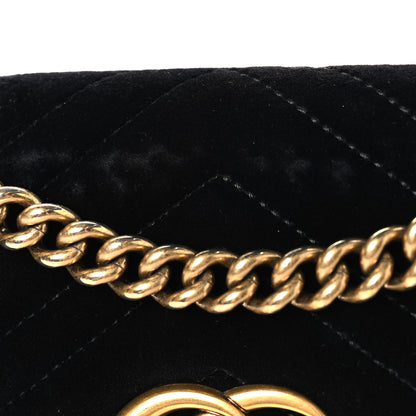 Gucci Velvet Matelasse Mini GG Marmont Shoulder Bag Black 13 of 13