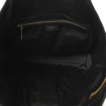 Saint Laurent Lambskin Quilted Maxi Icare Shopping Tote Black 6 of 9