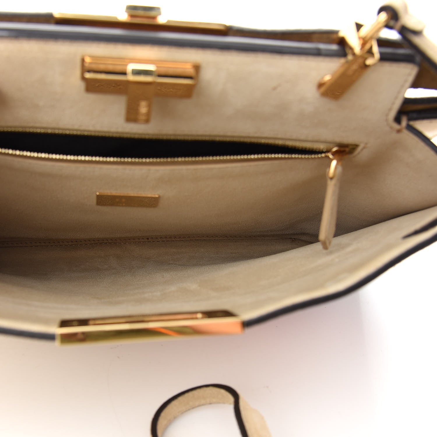 Fendi Suede Patent Gradient Marquetry Iconic Clutch Multicolor 5 of 11