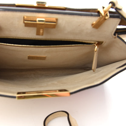 Fendi Suede Patent Gradient Marquetry Iconic Clutch Multicolor 5 of 11