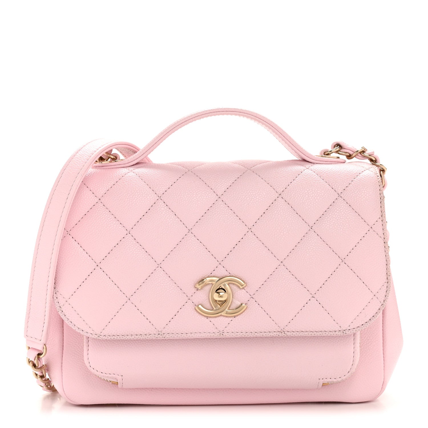 Chanel Caviar Quilted Medium Business Affinity Flap Light Pink 1 of 12