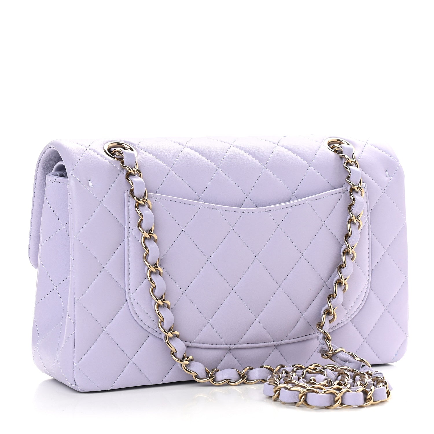 Chanel Lambskin Quilted Small Double Flap Light Purple 2 of 8