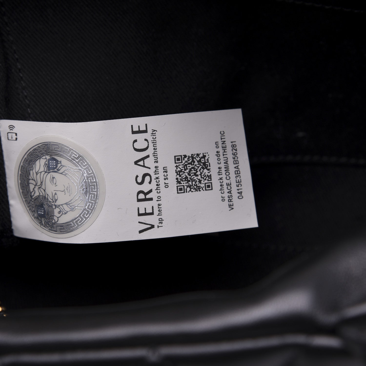 Versace Nappa Quilted Icon Bowler Bag Black 9 of 14