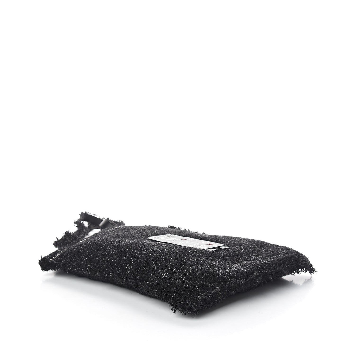 Tweed Resin Strass Large Robot Shopping Bag Black
