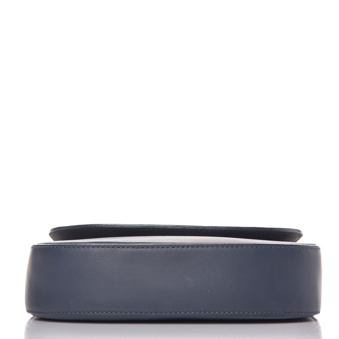 Calfskin Flap Crossbody Bag Blu
