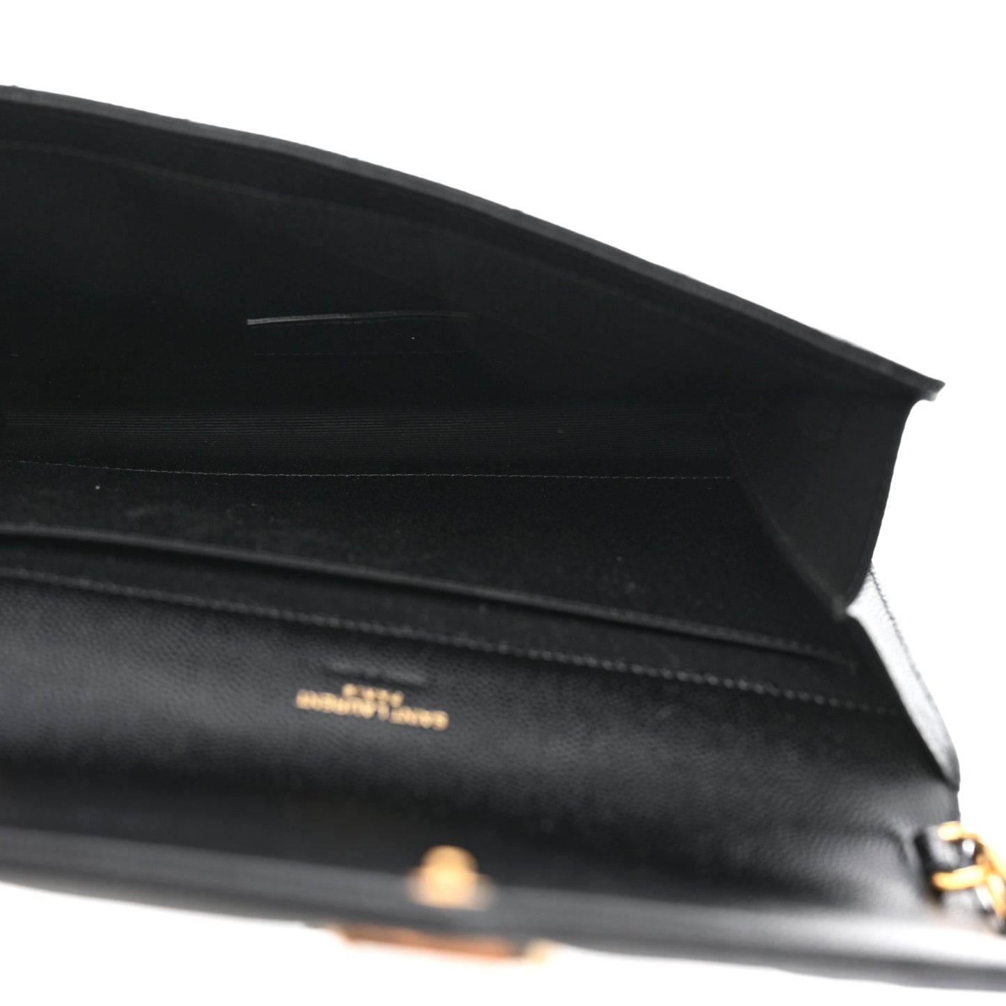 Grain De Poudre Textured Mixed Matelasse Triquilt Monogram Clutch Black